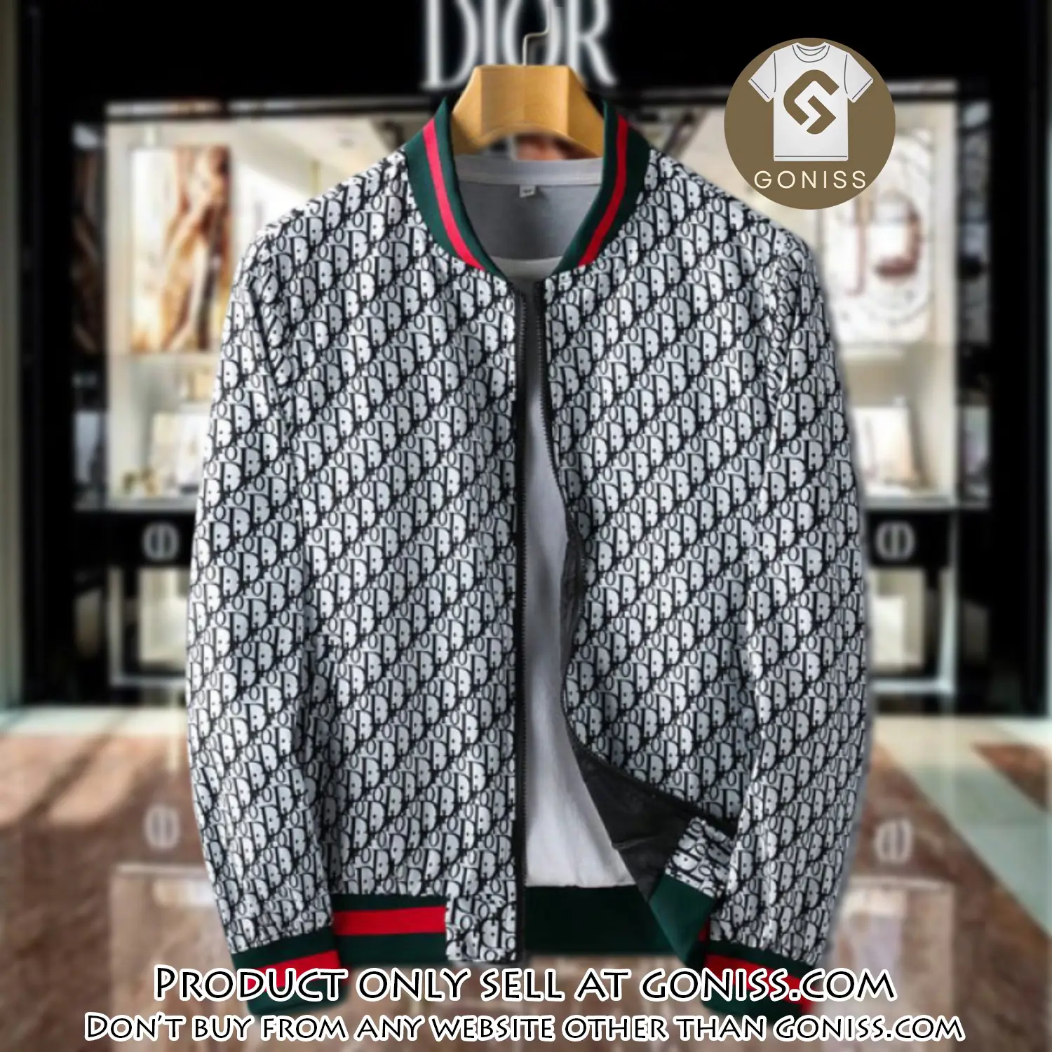 Dior luxury brand varsity zipper jacket vst1032 gn1145789